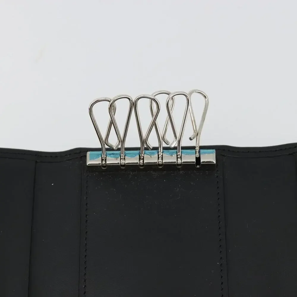 Cartier Leather Pasha Six Hooks Key Case Black